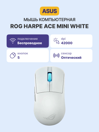 Мышь P716 ROG HARPE ACE MINI/WHT ASUS P716 ROG HARPE ACE MINI/WHT 90MP03Z0-BMUA10