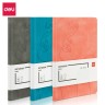 Блокнот Deli EN126LORANGE A5 210х143мм искусст. кожа 96л линейка мягкая обложка оранжевый