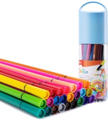 Фломастеры Deli EC156-24 ColoRun 24цв. пластиковая туба