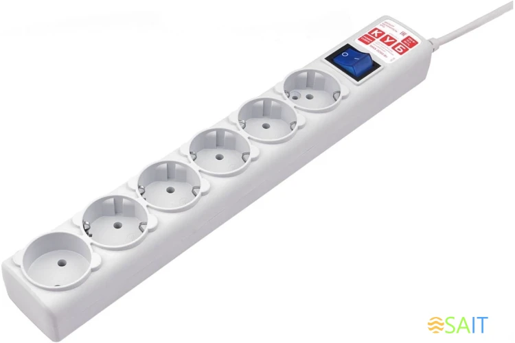 Сетевой фильтр Powercube SPG(5+1)-B-6 1.9м (6 розеток) серый (коробка)