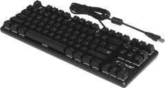 Клавиатура Defender GK-412 механическая черный USB for gamer LED (45410) кабель 1.8м