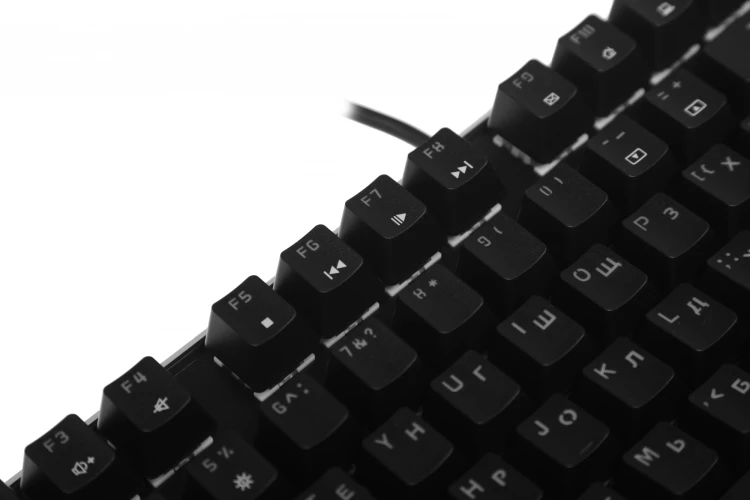 Клавиатура Defender GK-412 механическая черный USB for gamer LED (45410) кабель 1.8м