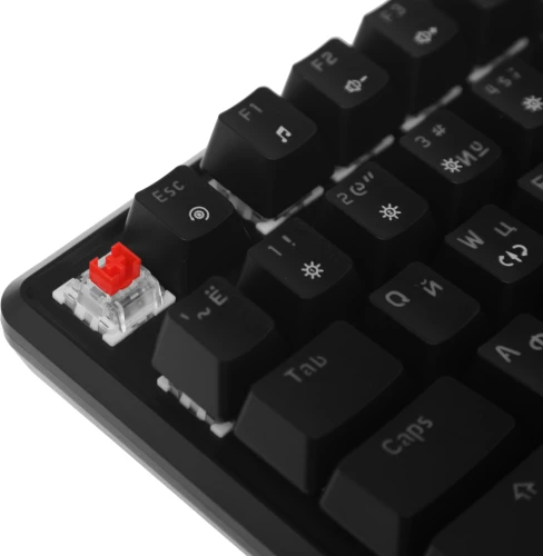 Клавиатура Defender GK-412 механическая черный USB for gamer LED (45410) кабель 1.8м