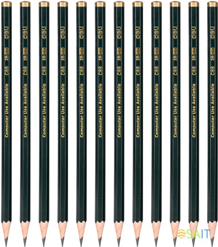 Карандаш ч/г Deli EC88-2B 2B шестигран. липа карт.кор. (12шт)