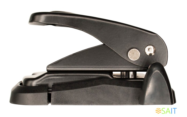 Дырокол Silwerhof VIS макс.:35лист. металл черный отв.:2 с линейкой