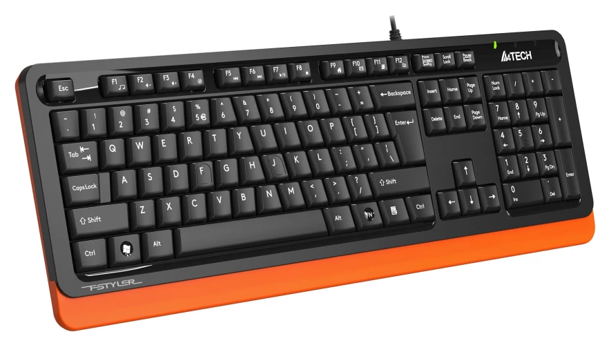 Клавиатура A4Tech Fstyler FKS10 черный/оранжевый USB (FKS10 ORANGE)