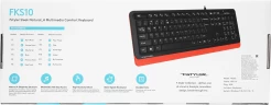 Клавиатура A4Tech Fstyler FKS10 черный/оранжевый USB (FKS10 ORANGE)