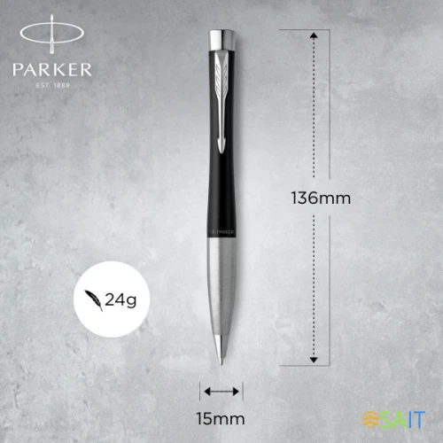 Ручка шариков. Parker Urban Core (2150858) Muted Black CT M черн. черн. подар.кор.европод.