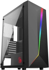 Корпус Bloody BD-CC106 черный без БП ATX 8x120mm 1xUSB2.0 1xUSB3.0 audio bott PSU