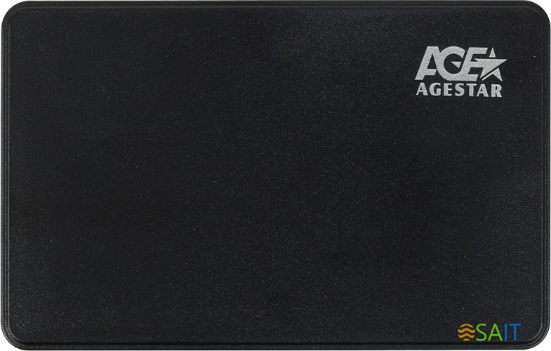 Внешний корпус для HDD AgeStar 3UB2P2 SATA III USB3.0 пластик черный 2.5"