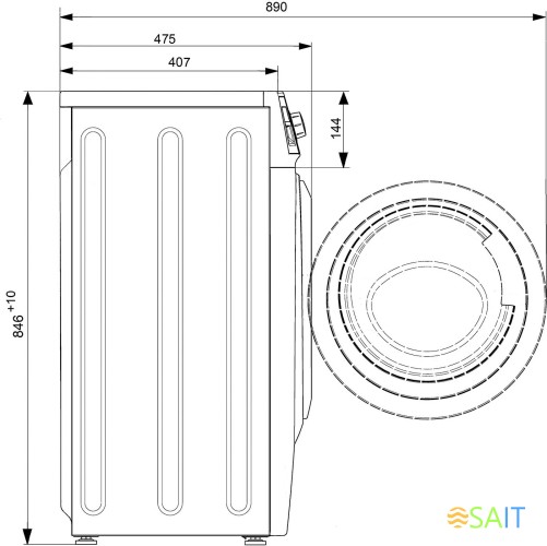 Стиральная машина Атлант СМА 60 У 105-00 класс: A++ загр.фронтальная макс.:6кг белый