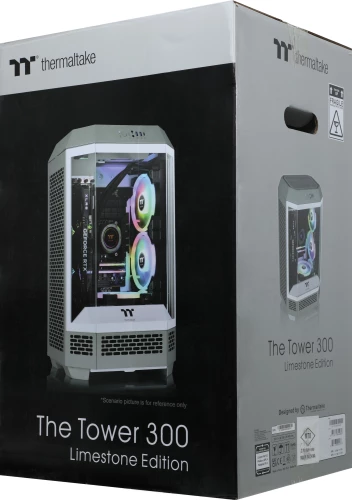 Корпус Thermaltake The Tower 300 Limestone серый без БП mATX 8x120mm 6x140mm 2xUSB3.0 audio bott PSU