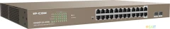 Коммутатор IP-Com G3326P-24-410W (L2) 24x1Гбит/с 2xКомбо(1000BASE-T/SFP) 2SFP 24PoE 370W управляемый