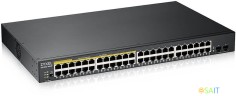 Коммутатор Zyxel GS190048HPV2-EU0101F (L2) 48x1Гбит/с 2SFP 24PoE+ 170W управляемый