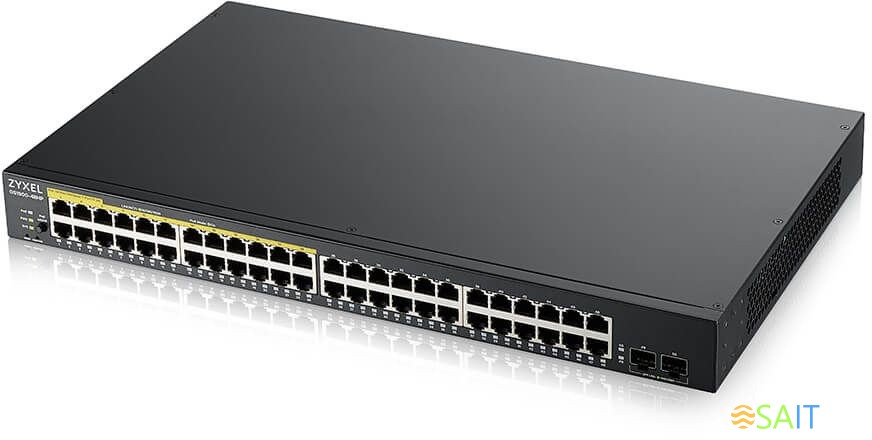 Коммутатор Zyxel GS190048HPV2-EU0101F (L2) 48x1Гбит/с 2SFP 24PoE+ 170W управляемый