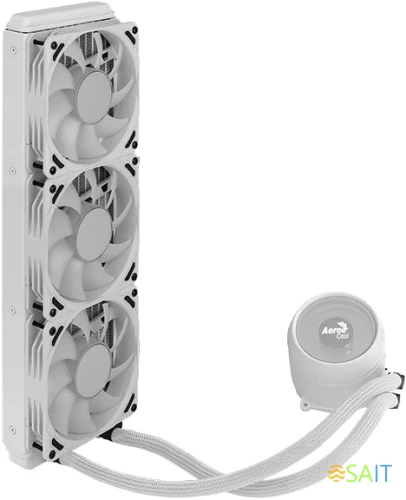 Система водяного охлаждения Aerocool Mirage L360 ARGB Soc-AM5/AM4/1200/1700/1851 белый 4-pin 20-27dB Al+Cu 550W 1350gr Ret (MIRAGE L360 WH)