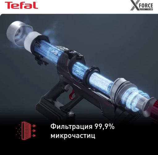 Пылесос ручной Tefal X-Force Flex 11.60 Aqua TY9890WO синий/серый