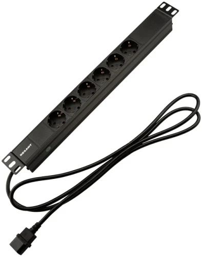 Блок распределения питания Rexant 04-0301-1 гор.размещ. 6xSchuko базовые 10A C14 2м