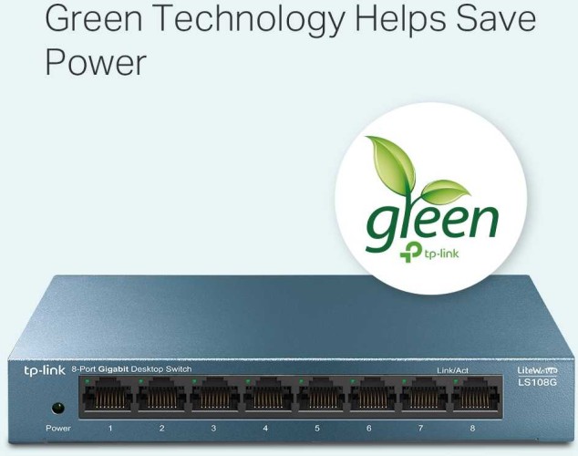 Коммутатор TP-Link LS108G (L2) 8x1Гбит/с неуправляемый