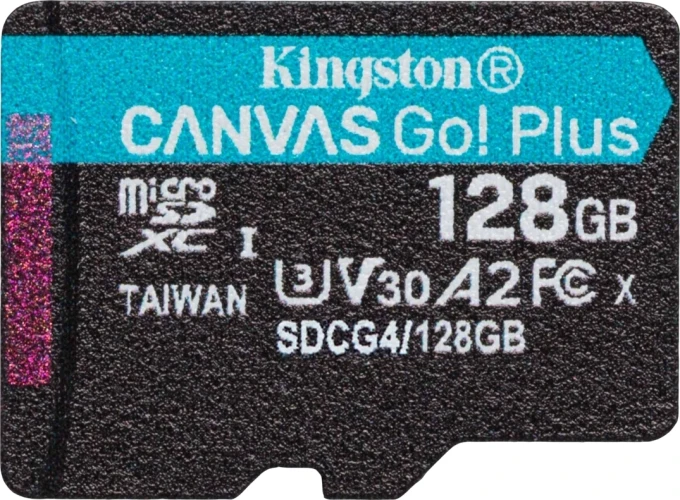 Флеш карта microSDXC 128GB Kingston SDCG4/128GBSP Canvas Go! Plus V30 A2 w/o adapter