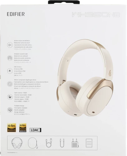 Гарнитура мониторные Edifier WH950NB слоновая кость/золотистый беспроводные bluetooth оголовье