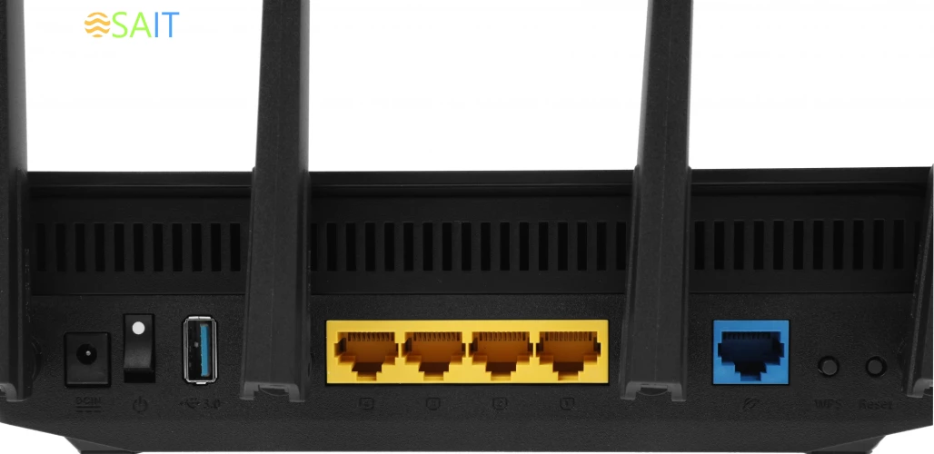 Роутер беспроводной Asus RT-AX5400 AX5400 10/100/1000BASE-TX/4G ready черный