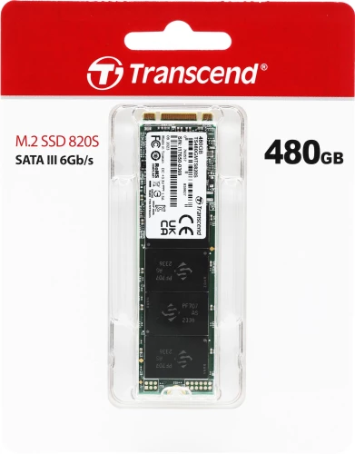 Накопитель SSD Transcend SATA-III 480GB TS480GMTS820S 820S M.2 2280 0.3 DWPD