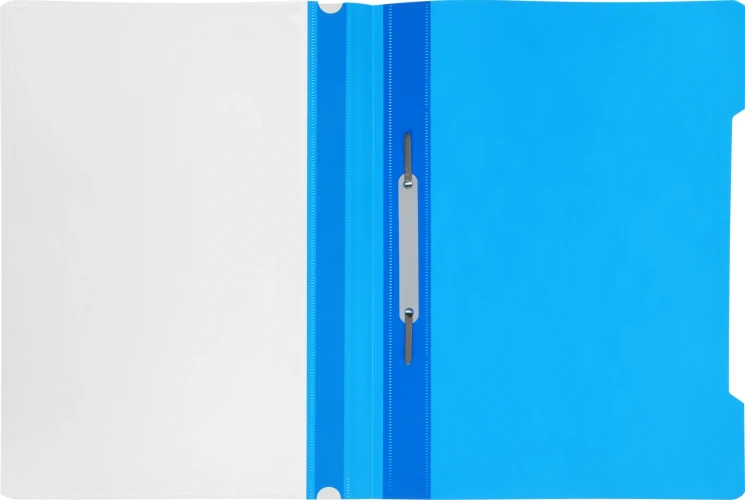 Папка-скоросшиватель Бюрократ -PS-K20BLU A4 прозрач.верх.лист карм.на лиц.стор. пластик синий 0.12/0.16
