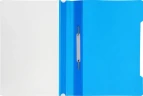 Папка-скоросшиватель Бюрократ -PS-K20BLU A4 прозрач.верх.лист карм.на лиц.стор. пластик синий 0.12/0.16