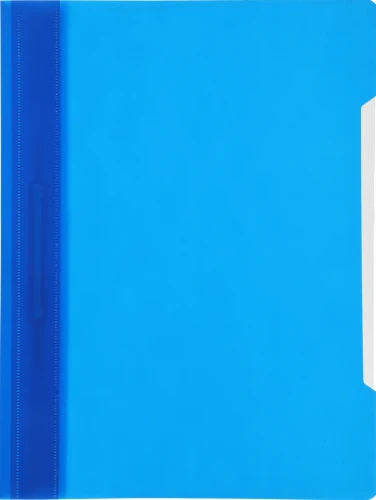 Папка-скоросшиватель Бюрократ -PS-K20BLU A4 прозрач.верх.лист карм.на лиц.стор. пластик синий 0.12/0.16