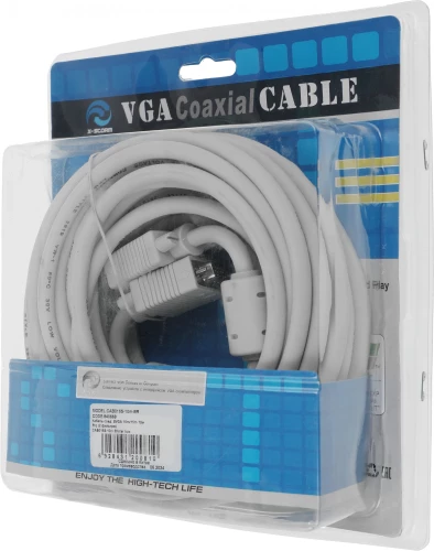 Кабель Ningbo CAB016S-10m VGA (m) VGA (m) 10м (CAB016S-10M-BR) феррит.кольца (блистер)
