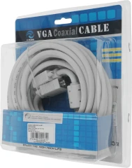 Кабель Ningbo CAB016S-10m VGA (m) VGA (m) 10м (CAB016S-10M-BR) феррит.кольца (блистер)