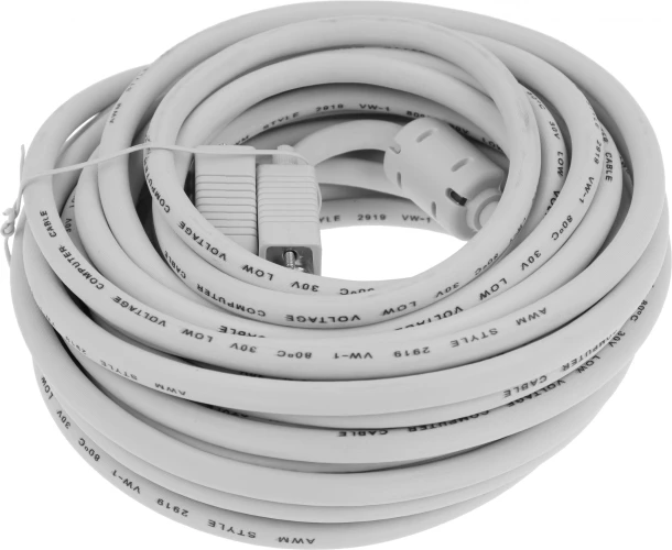 Кабель Ningbo CAB016S-10m VGA (m) VGA (m) 10м (CAB016S-10M-BR) феррит.кольца (блистер)