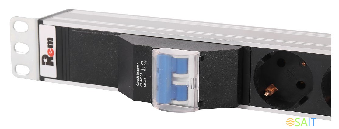 Блок распределения питания Rem R-32-20C13-10C19-A-I-1420-K верт.размещ. 10xC19 20xC13 базовые 32A клеммная колодка