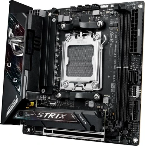 Материнская плата Asus ROG STRIX B850-I GAMING WIFI SocketAM5 AMD B850 2xDDR5 mini-ITX AC`97 8ch(7.1) 2.5Gg RAID+HDMI