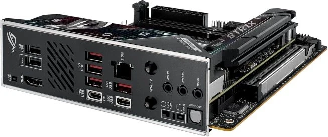 Материнская плата Asus ROG STRIX B850-I GAMING WIFI SocketAM5 AMD B850 2xDDR5 mini-ITX AC`97 8ch(7.1) 2.5Gg RAID+HDMI