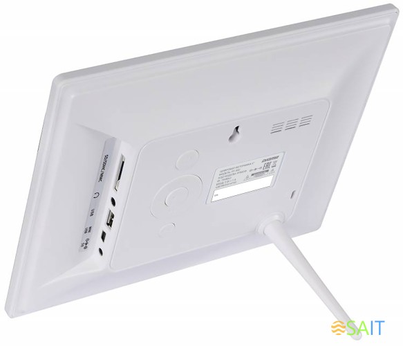 Фоторамка Digma 9" PF-932 IPS 1024x600 белый пластик ПДУ Видео