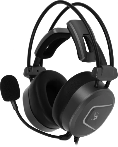 Наушники с микрофоном A4Tech Bloody MC750 серый 2.3м мониторные USB оголовье (MC750 GREY)