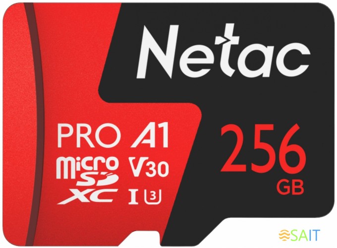 Флеш карта microSDXC 256GB Netac NT02P500PRO-256G-S P500 Extreme Pro A1 w/o adapter