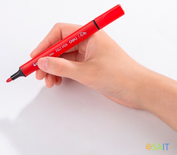 Фломастеры Deli EC153-12 Larva Вентилируемый 12цв. коробка с европодвесом