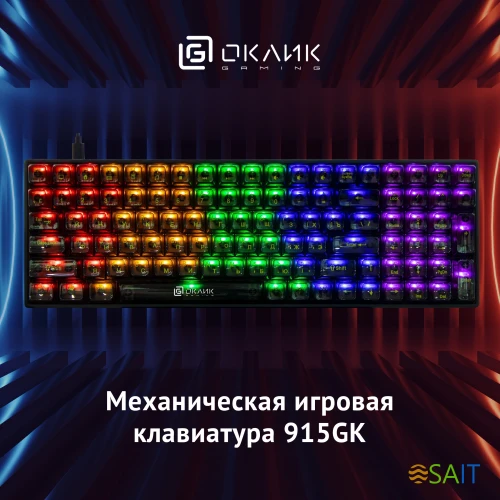 Клавиатура Оклик 915GK механическая черный USB for gamer (1790371)
