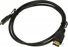 Кабель Micro HDMI (m)/HDMI (m) 1м. позолоч.конт. черный