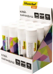 Клей-карандаш Silwerhof Daily 36гр ПВП дисплей картонный