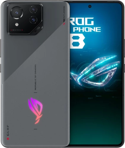 Смартфон Asus AI2401_A ROG Phone 8 256Gb 12Gb серый моноблок 3G 4G 2Sim 6.78" 1080x2400 Android 14 50Mpix 802.11 a/b/g/n/ac/ax/be NFC GPS GSM900/1800 GSM1900 Protect