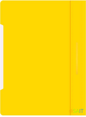 Папка-скоросшиватель Бюрократ -PS-V20YEL A4 прозрач.верх.лист карм.для визит. пластик желтый 0.12/0.16