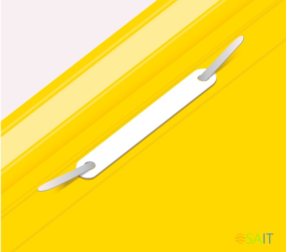 Папка-скоросшиватель Бюрократ -PS-V20YEL A4 прозрач.верх.лист карм.для визит. пластик желтый 0.12/0.16