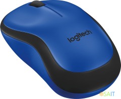 Мышь Logitech Silent M220 синий оптическая 1000dpi silent беспров. USB 2but (910-004879)