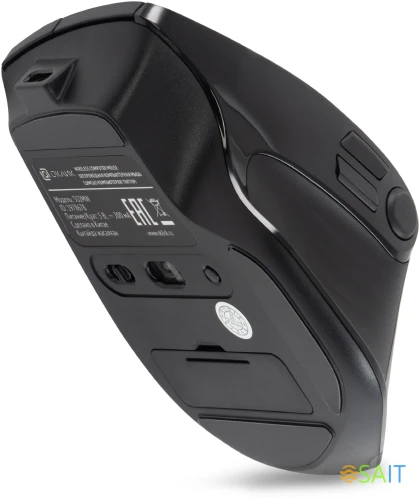 Мышь Оклик 502MW черный оптическая 2400dpi silent беспров. BT/Radio USB для ноутбука 9but (1978678)