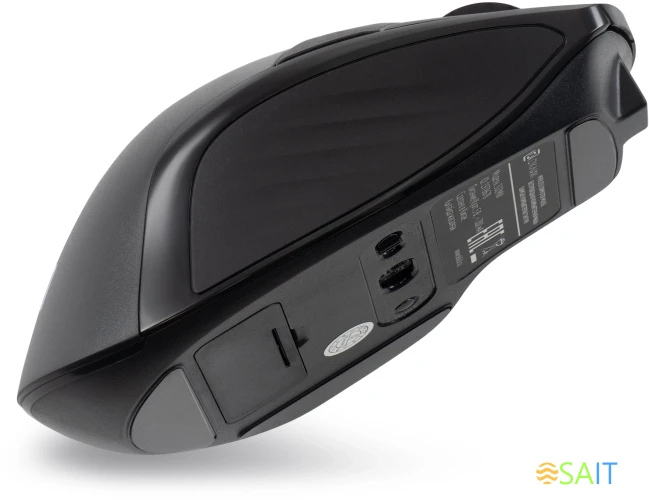 Мышь Оклик 502MW черный оптическая 2400dpi silent беспров. BT/Radio USB для ноутбука 9but (1978678)