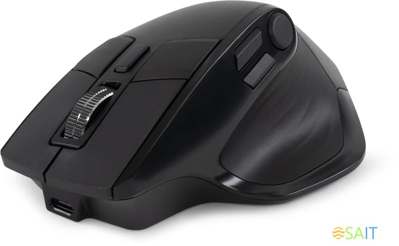Мышь Оклик 502MW черный оптическая 2400dpi silent беспров. BT/Radio USB для ноутбука 9but (1978678)